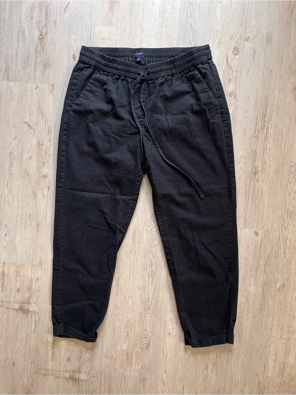 J Crew Linen-Cotton Drawstring Pants